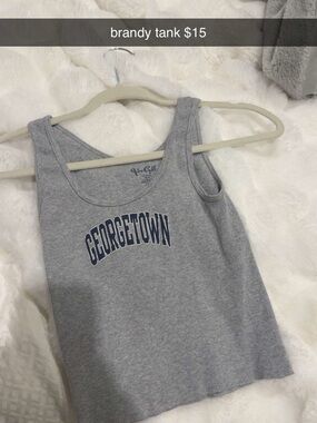 Brandy Melville Gray Georgetown Ribbed Tank